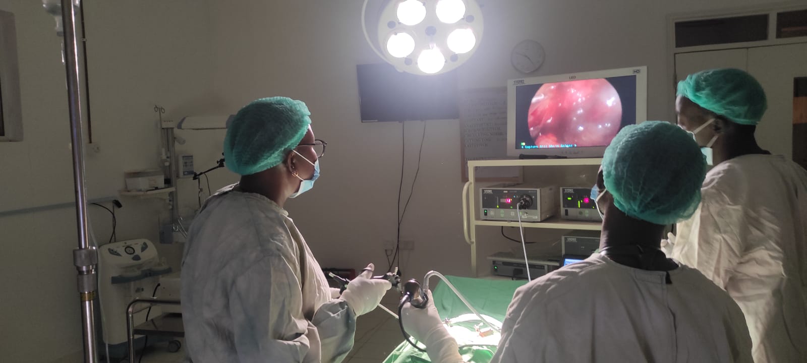 Laparoscopic surgical equipment at South Lake Medical Centre
